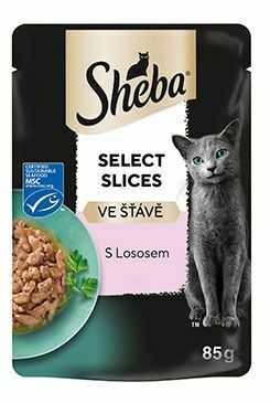 Sheba kapsa s lososom v šťave 85g