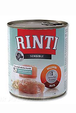 Rinti Dog Sensible konzerva kuracie mäso + ryža 800g