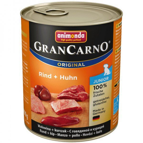 Animonda GRANCARNO cons. JUNIOR kuracie/hovädzie mäso 800g