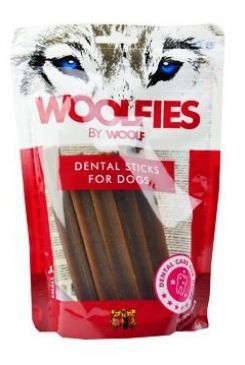 Pochúťka dentálna Woolfies Dental Sticks S 200g