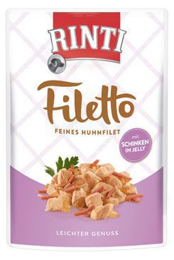 Rinti Dog pocket Filetto chicken+ham in jelly 100g