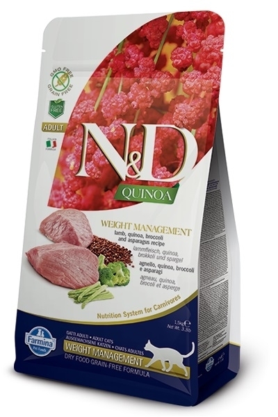 N&D Quinoa CAT Weight Management Lamb & Broccoli 5kg