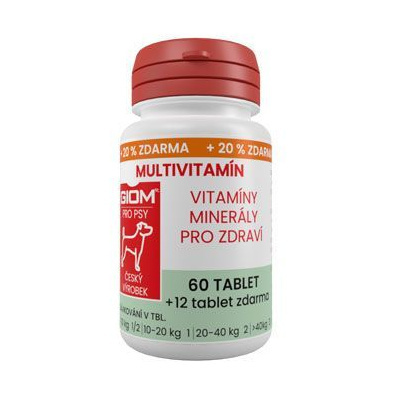 Giom dog Multivitamín 60 tbl+20% zadarmo