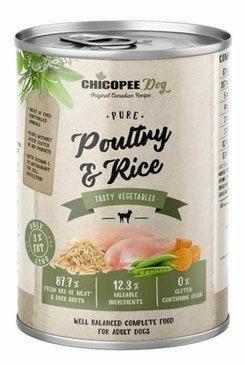 Chicopee Dog Cons. Pure Poultry&Rice 400g