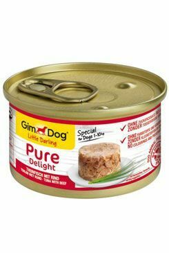 Gimdog Pure delight cons. tuniak s hovädzím mäsom 85g