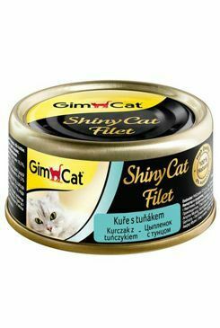 Gimpet cat cons. ShinyCat kuracie filé s tuniakom 70g