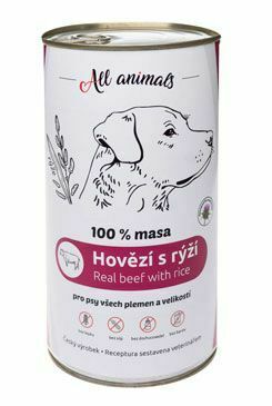 All Animals DOG mleté hovädzie mäso s ryžou 1200g