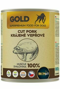 IRONpet Gold Dog Bravčová svalovina v konzerve 800g