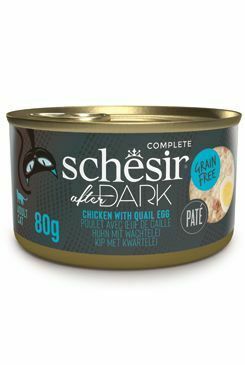 Schesir Cat Cons. After Dark Paté kuracie/vajíčko 80g