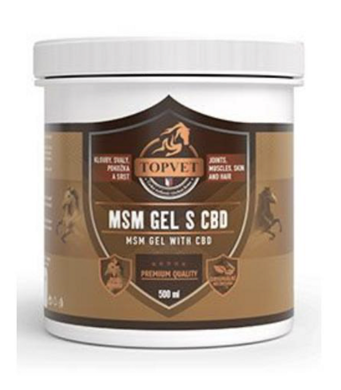 MSM gél s CBD pre kone TOPVET 500ml