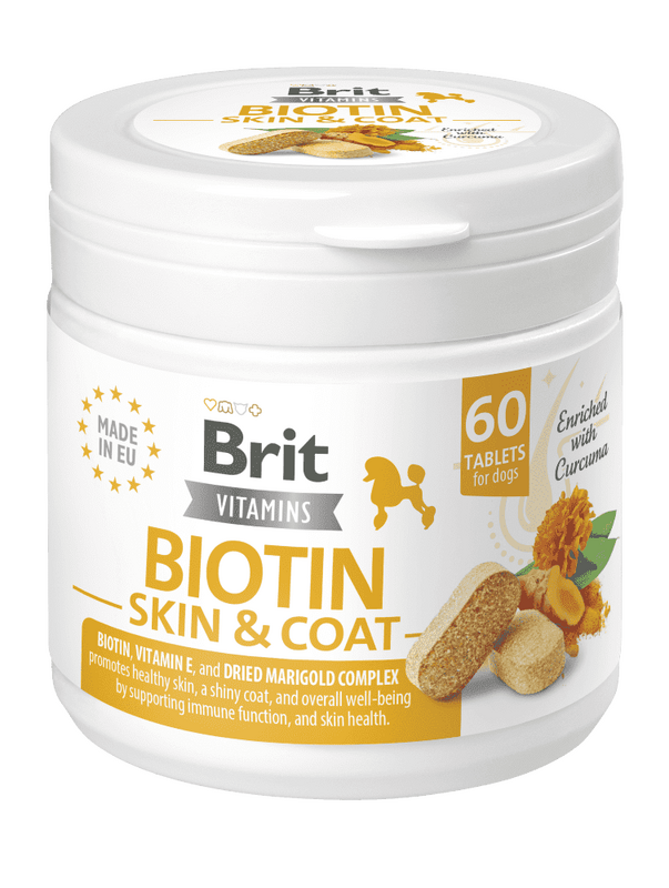 Brit Dog Vitamins Biotin Skin&Coat 120g (60tbl)