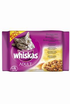 Whiskas vreckový výber hydiny v želé 4x100g