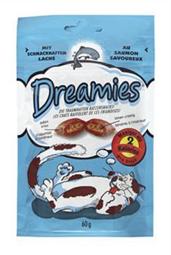 Dreamies pochúťka pre mačky s lososom 60g