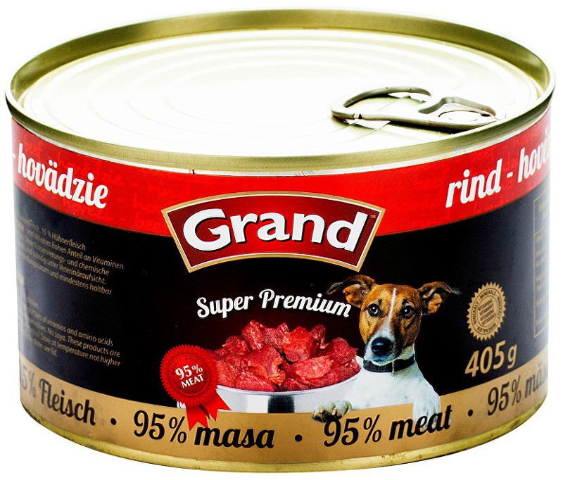 GRAND konz. Superpremium pes hovädzie 405g