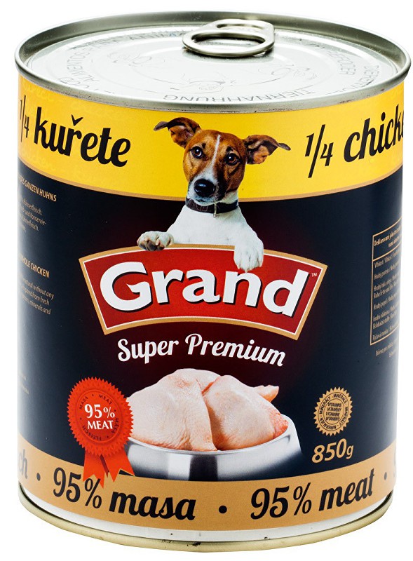 GRAND konz. pes Extra s 1/4 kurčaťa 850g