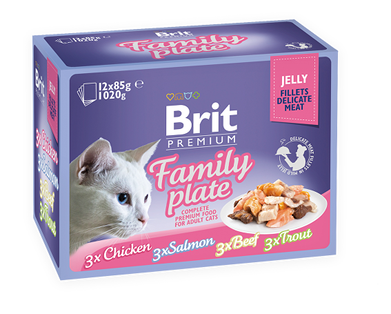 Brit Premium Cat D Fillets in Jelly Family Plate 1020g