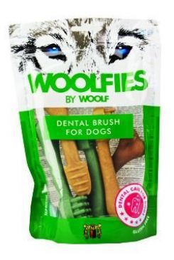 Pochúťka dentálna Woolfies Dental Brush M 200g