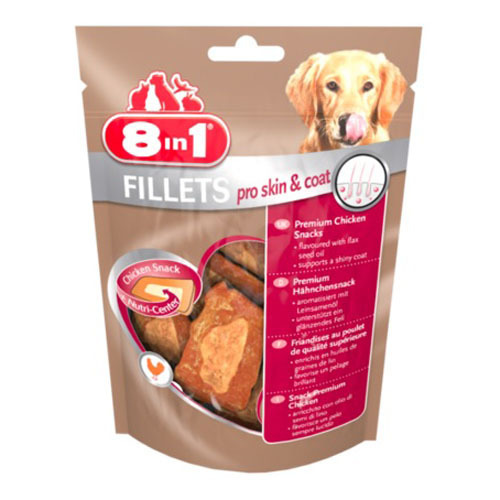 Treats 8in1 Fillets for skin&coat S 80g