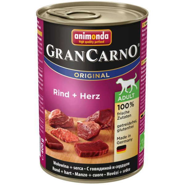 Animonda GRANCARNO cons. ADULT hovädzie mäso/srdce 400g