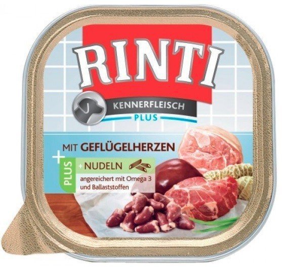 Rinti Dog hydinové srdiečka + rezance 300g