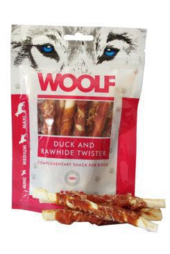 WOOLF pochúťka Duck&Rawhide twister 100g