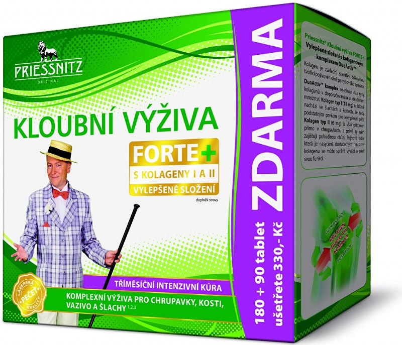 Priessnitz Kĺbová výživa Forte+kolagén 180tbl+90