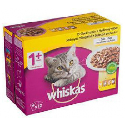 Whiskas vreckový výber hydiny v želé 24x100g