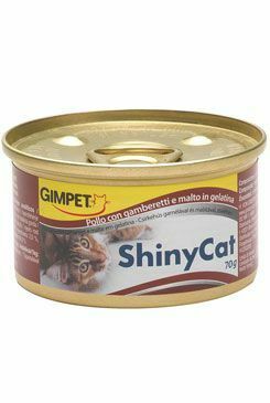 Gimpet cat cons. ShinyCat kuracie mäso + kôra + maltóza 70g