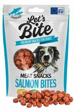 Brit Let's Bite Meat Snacks Lososové sústa 150g